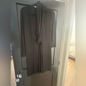 Diane Von Furstenberg Black Long Sleeve Classic Wrap Dress